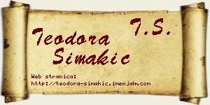 Teodora Simakić vizit kartica